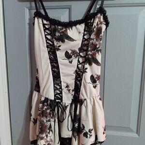 Black Lace Trim Dress